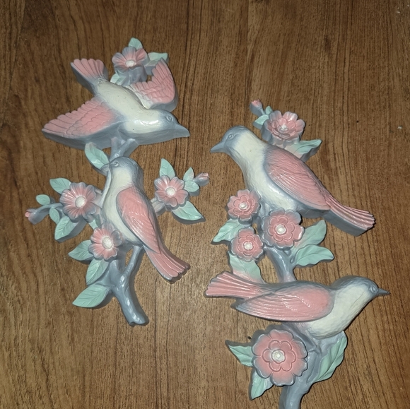 Pastel Bird Wall Decor Set - Picture 1 of 4